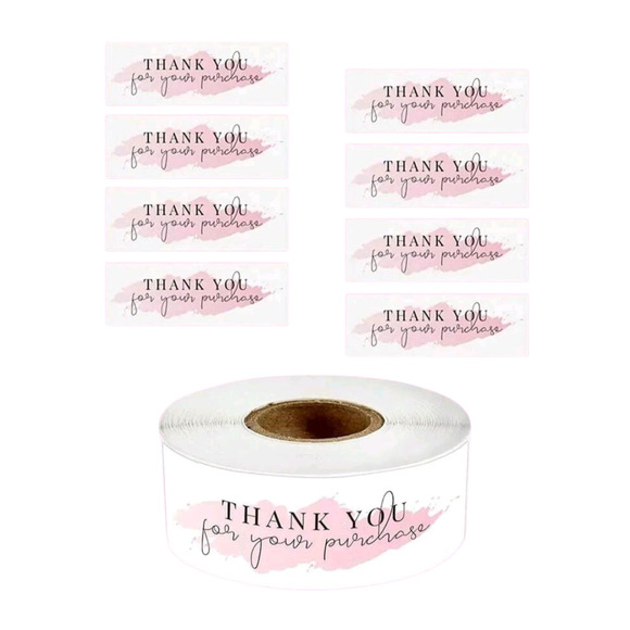 x120 "Thank you for your purchase"  sticker shipping supplies - Picture 1 of 2